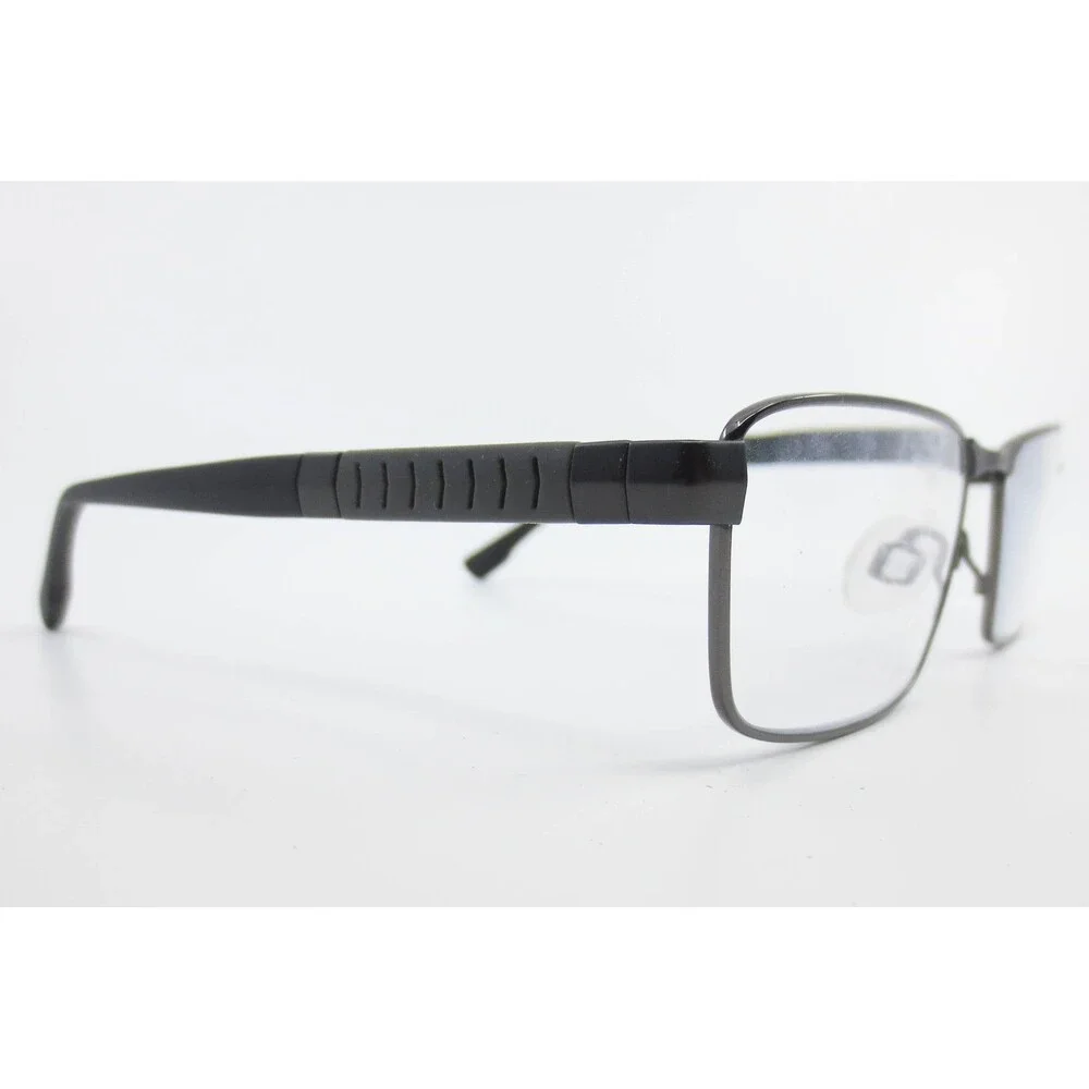 Flexon E1111 033 Latitude Eyeglasses Matte Gunmetal Black Rectangle Frame